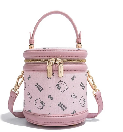 Kitty PU Leather Bucket Bag Pink