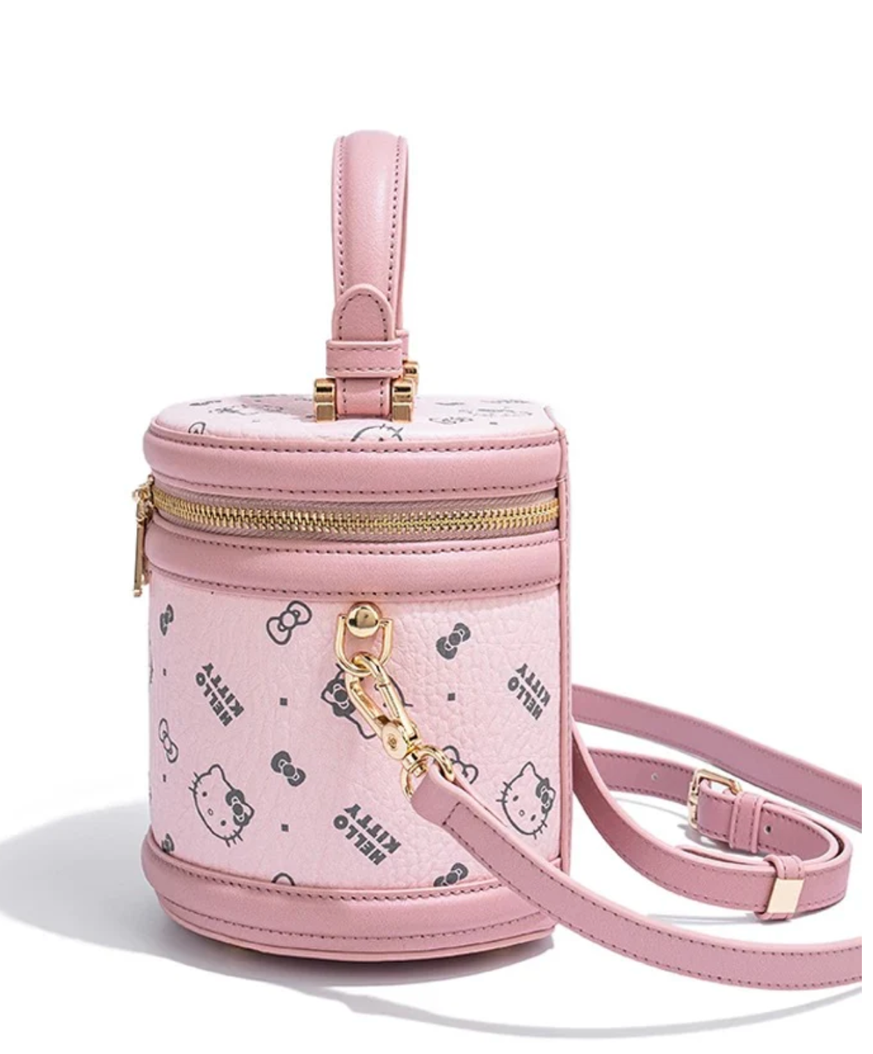 Kitty PU Leather Bucket Bag Pink