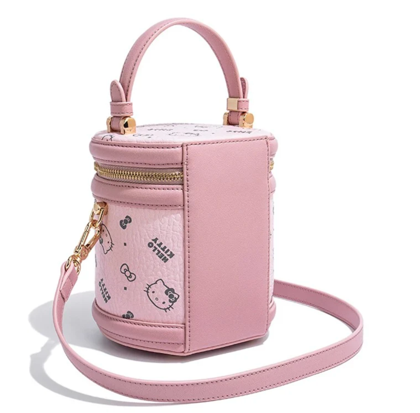 Kitty PU Leather Bucket Bag Pink