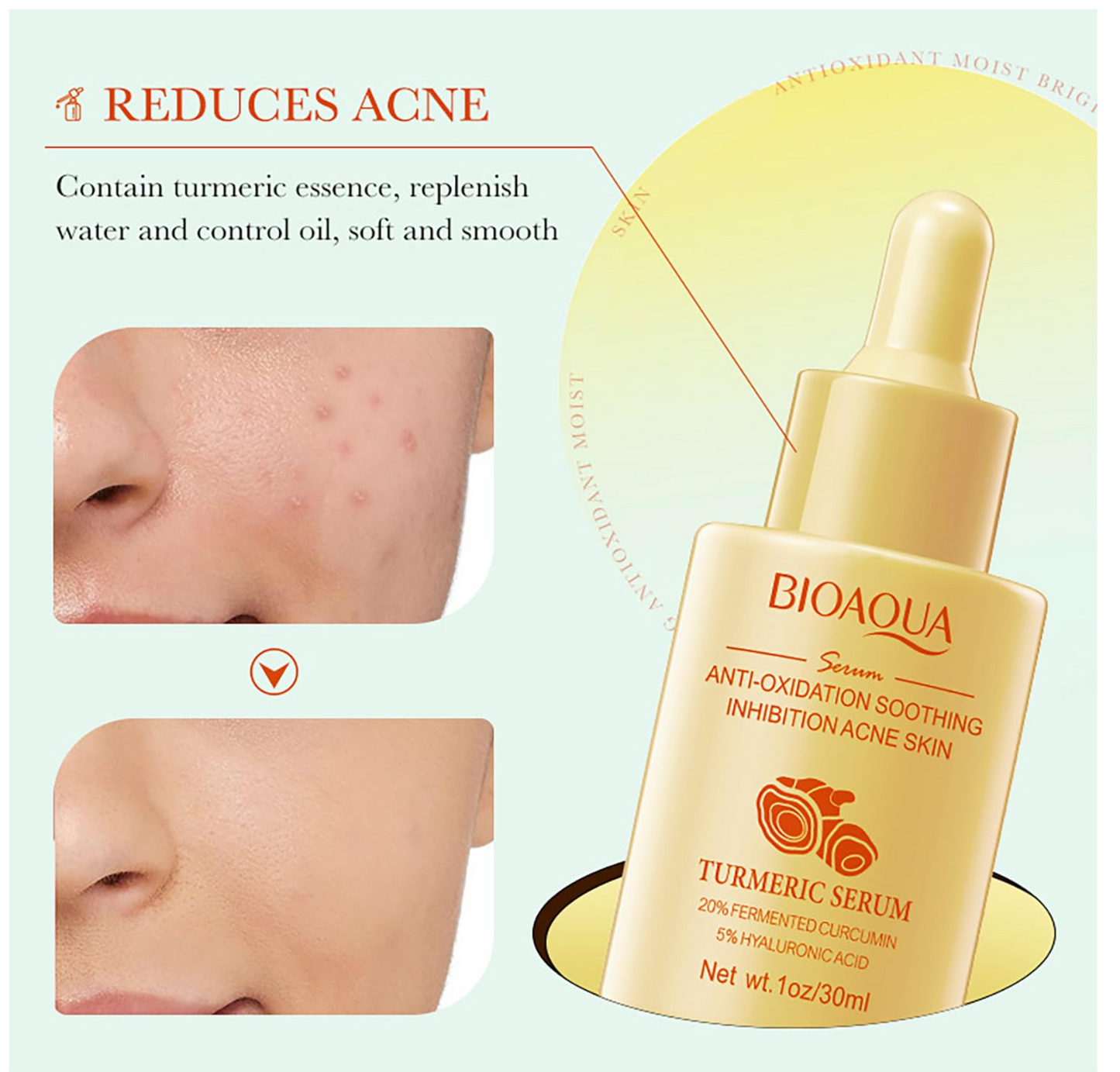 BIOAQUA 3 in 1 serum set box- Nicotinamide, Tumeric and Snail serum