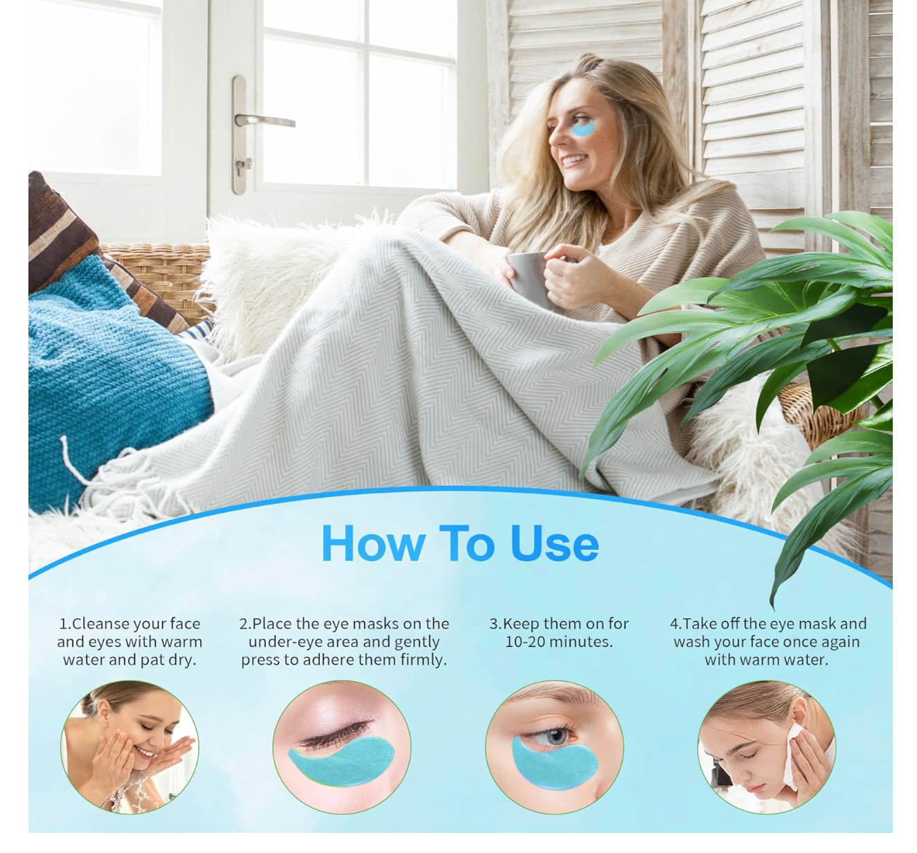 6 Pack! Collagen Eye masks with 60 pcs each