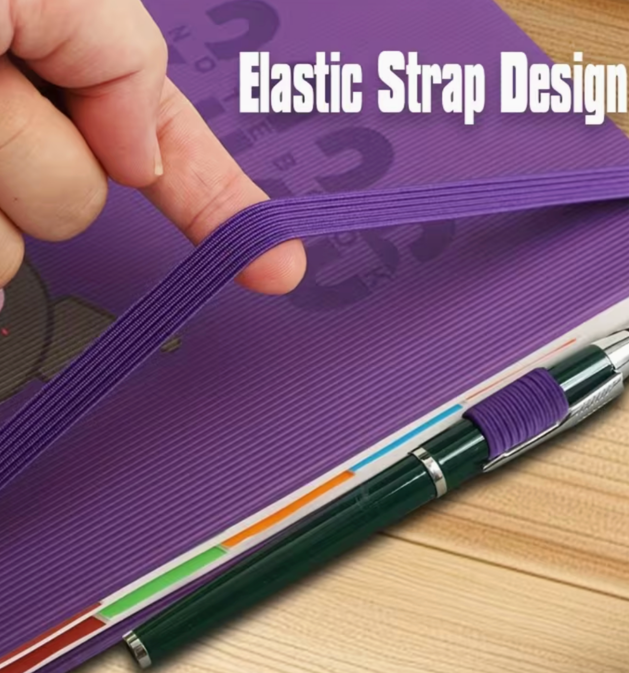 Poooh A5 2026 Premium Planner 356 days- PU LEATHER- Calendar, planner, address book- 400 PAGES with elastic band