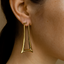 Rectangle style earrings 14K Alloy electroplated gold