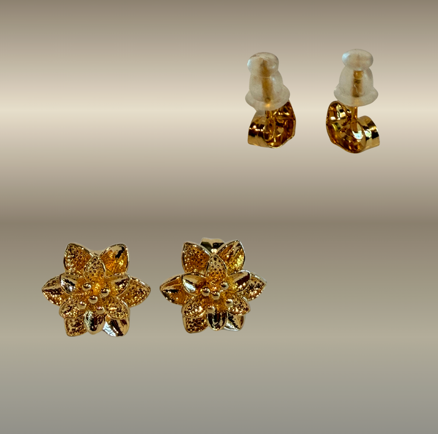 7 Pack Mini Flower Earrings- 18K Gold Electroplated