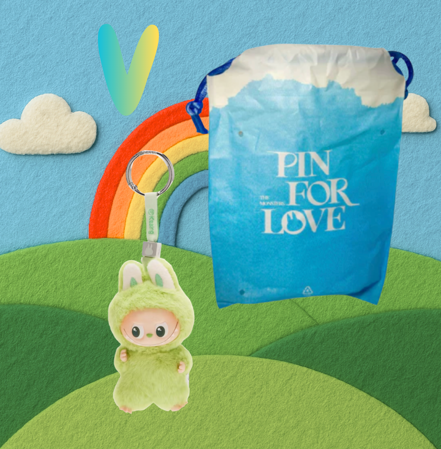 1 PC PIN FOR LOVE MONSTER WITH POUCH