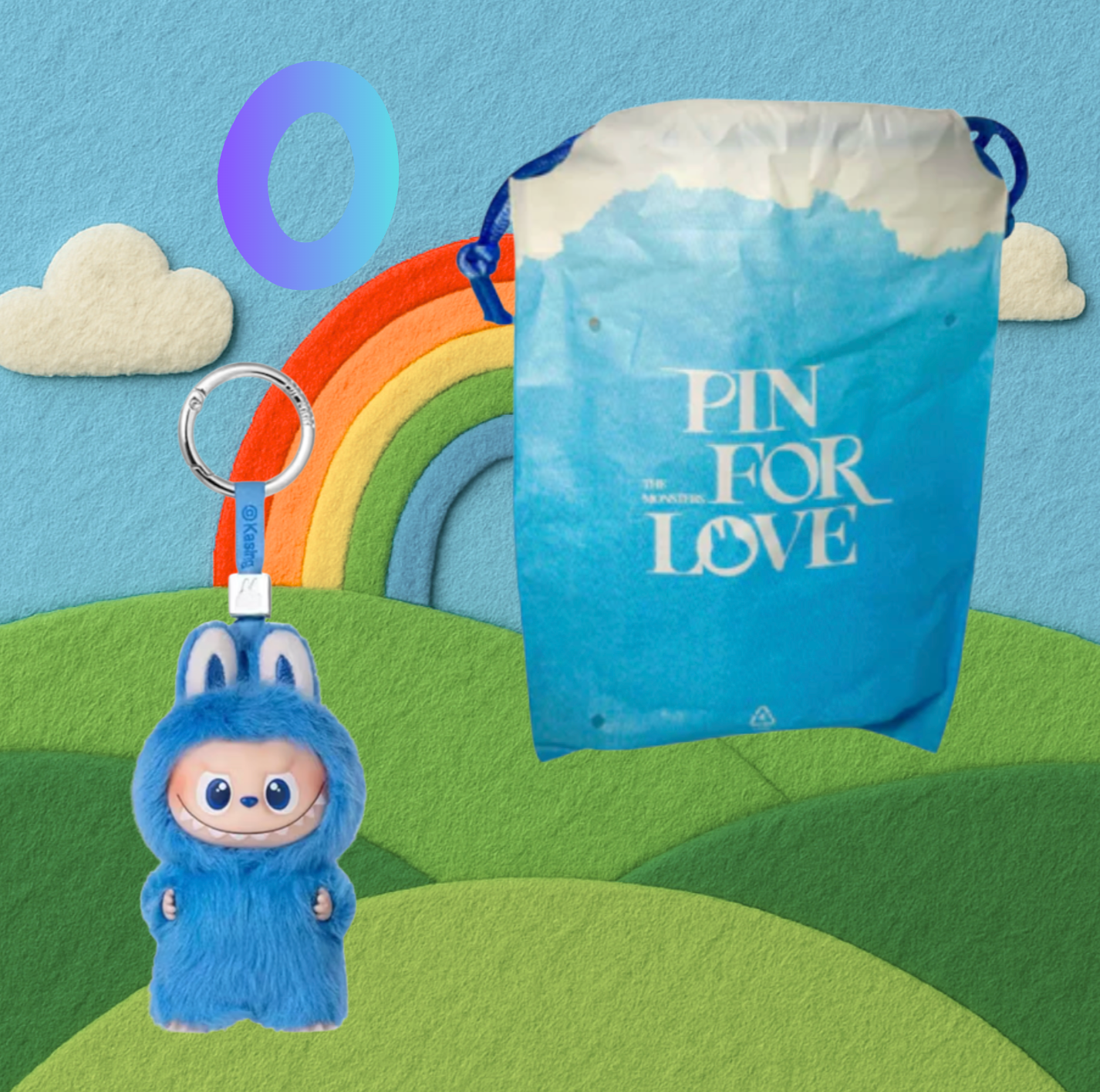 1 PC PIN FOR LOVE MONSTER WITH POUCH