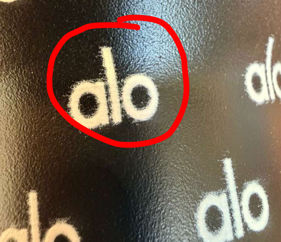 DISCOUNTED BLURRY MISPRINT (SEE PICTURES)- Black A 40 OZ TUMBLER