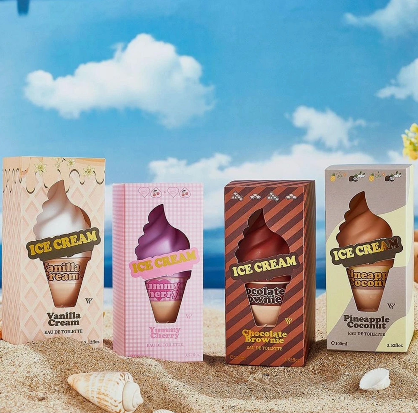 1 PC ICE CREAM SHAPED PERFUME- 4 SCENTS