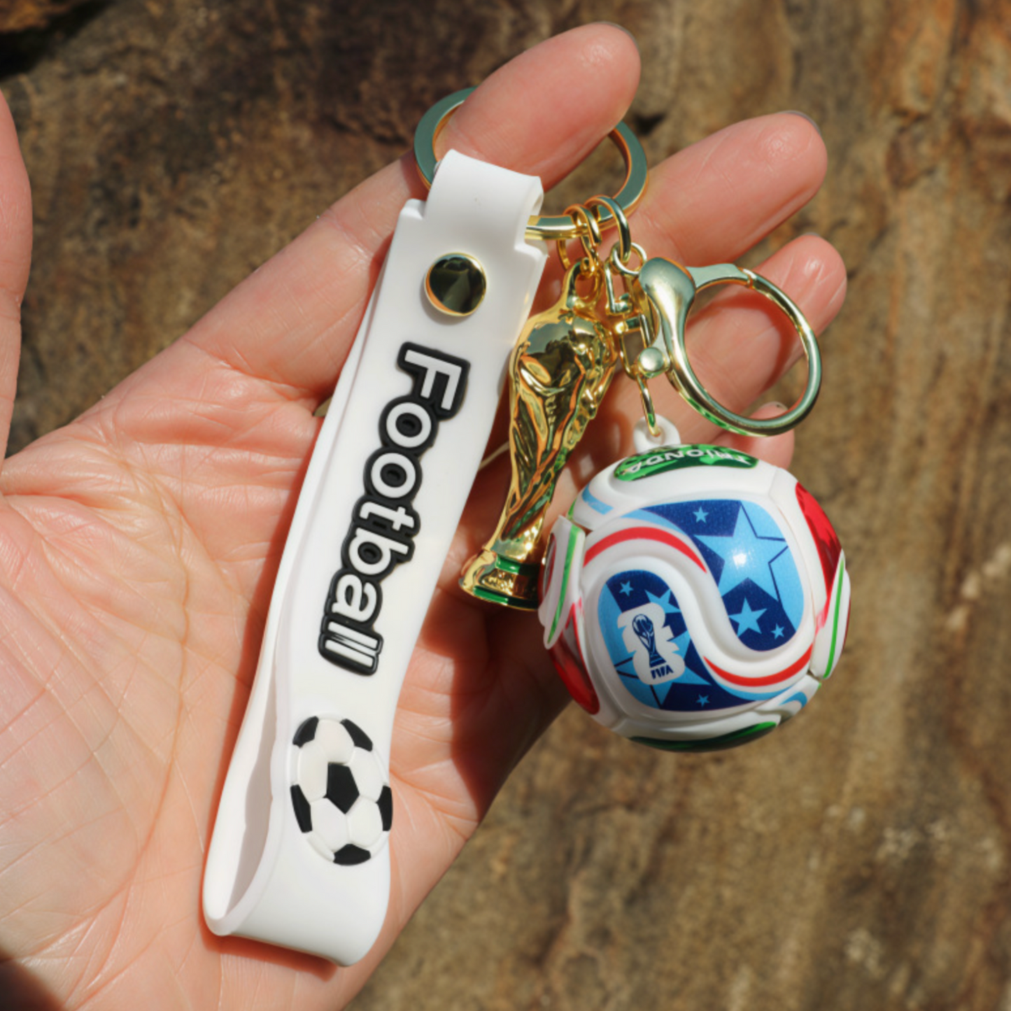 5 PC Keychain soccer