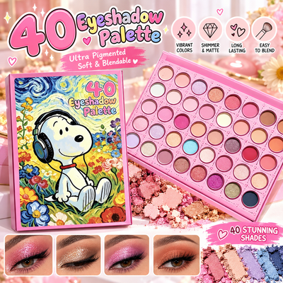 Eyeshadow Palette- 40 shades- Puppy Art