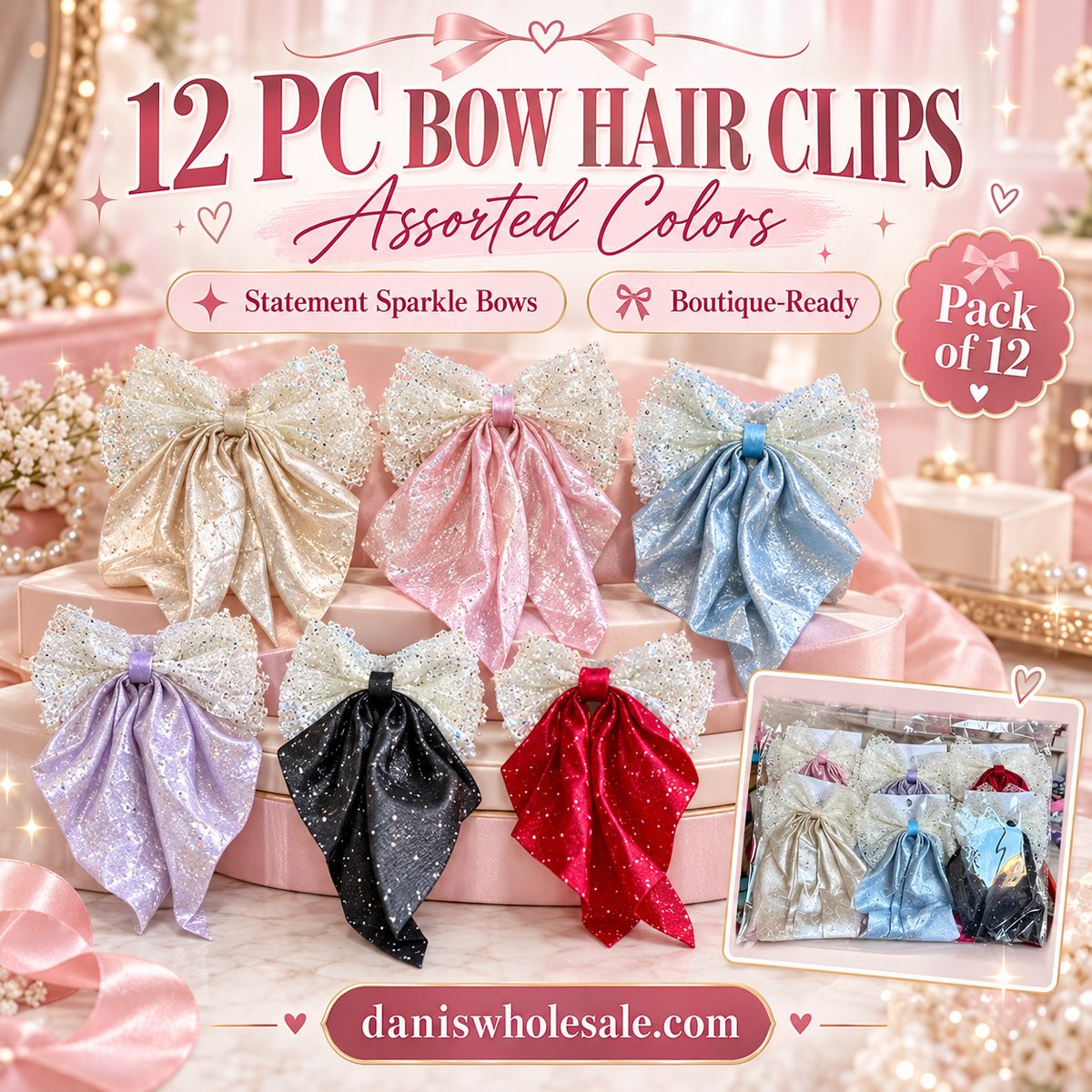 12 PC Bows coquette
