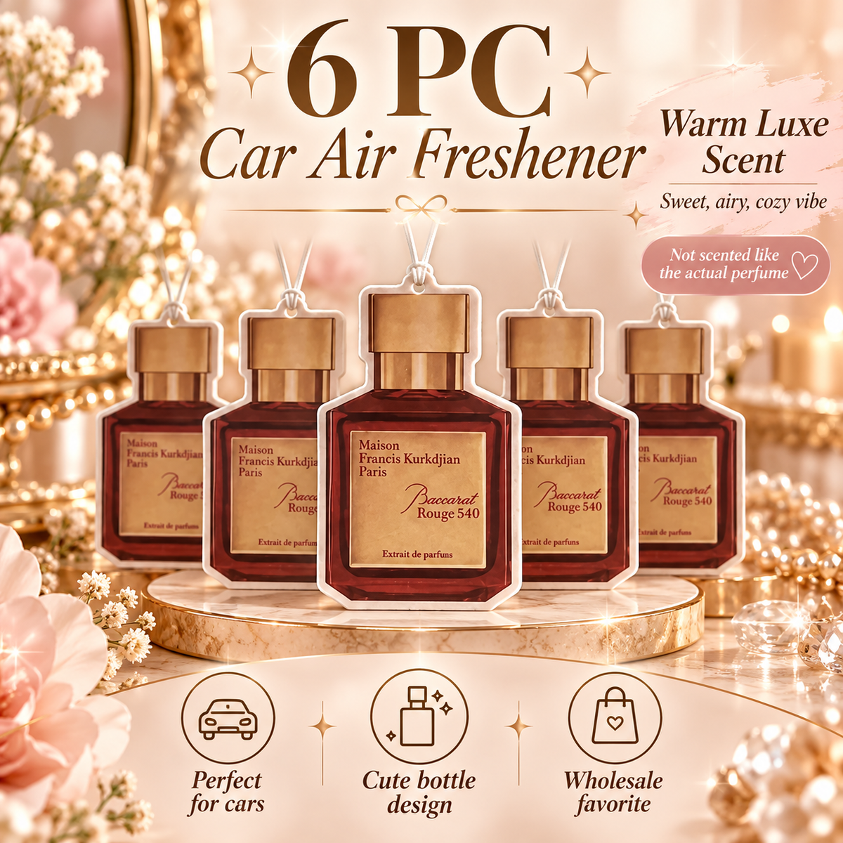 6 pc air freshener for car