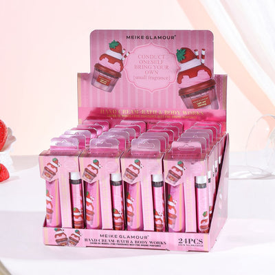 24 PC Display Travel lotion and mini perfume-Berry cream