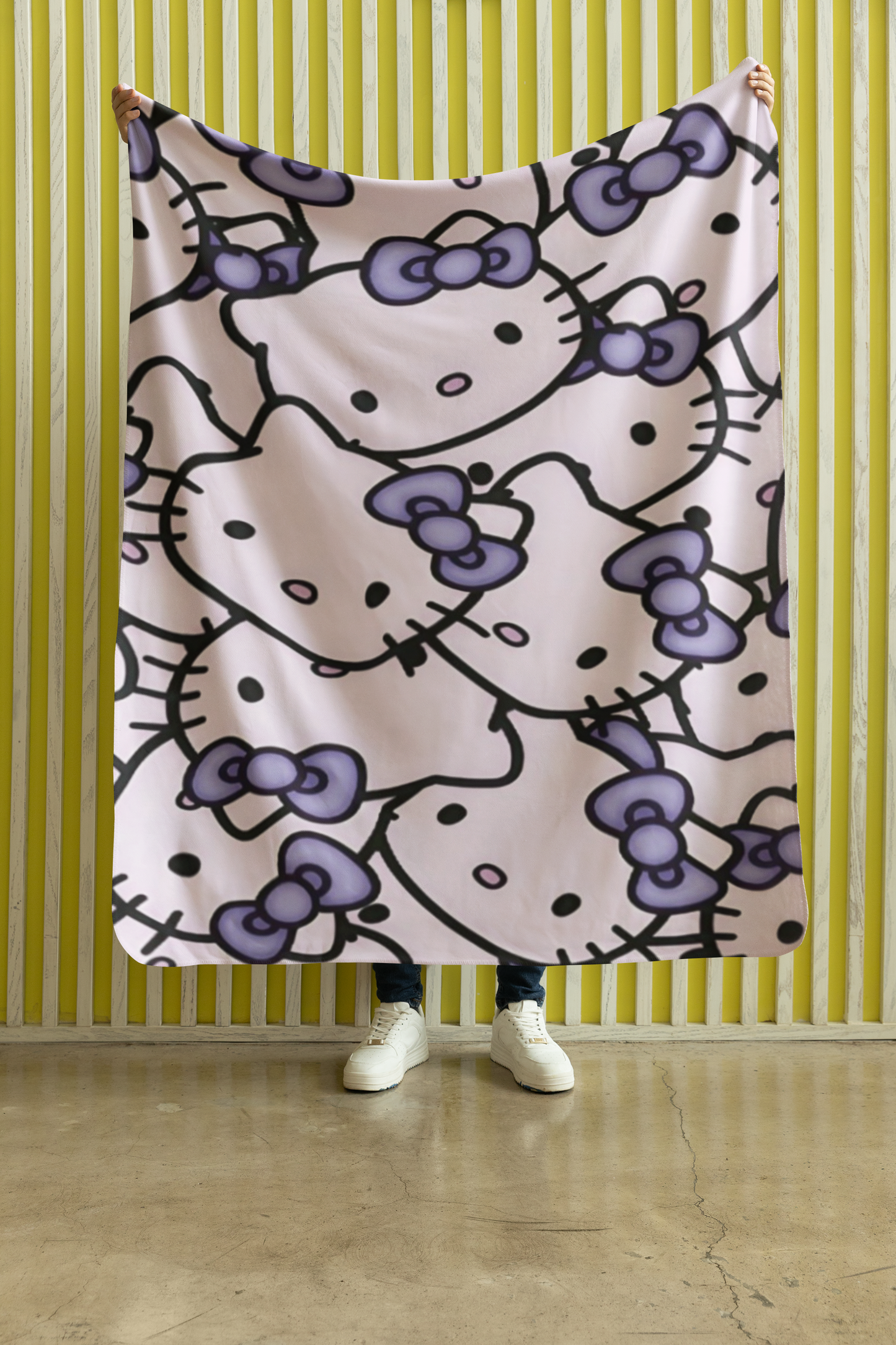 Kitty Full Size Blankets- Fleece Material- 59 x 78 Inches