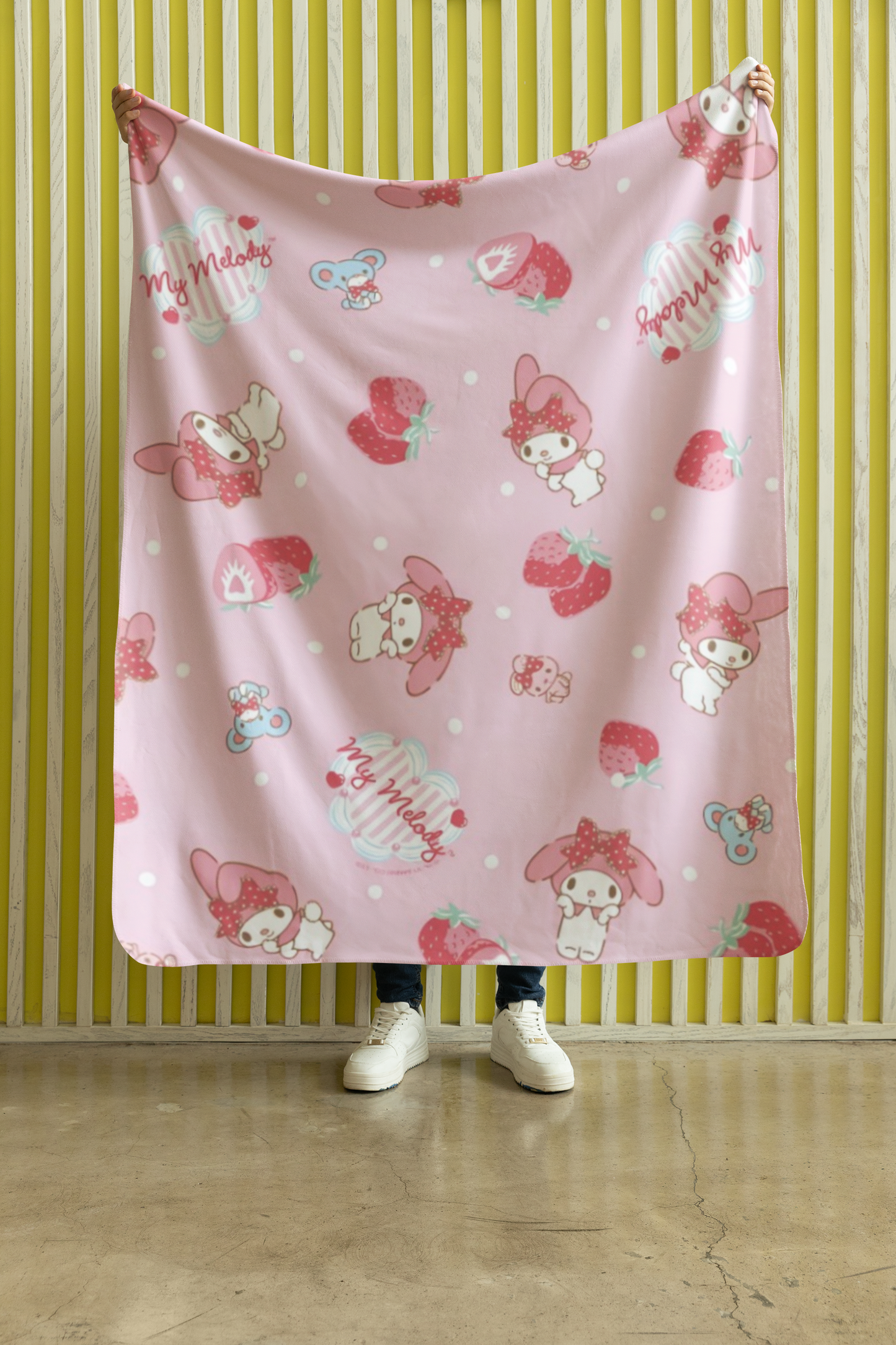 Kitty Full Size Blankets- Fleece Material- 59 x 78 Inches