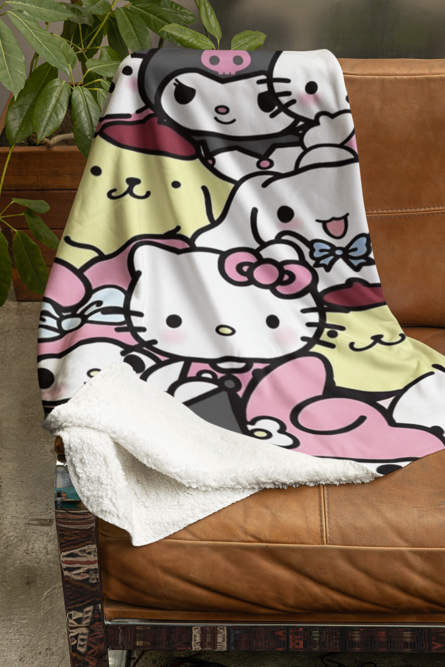 Kitty Full Size Blankets- Fleece Material- 59 x 78 Inches