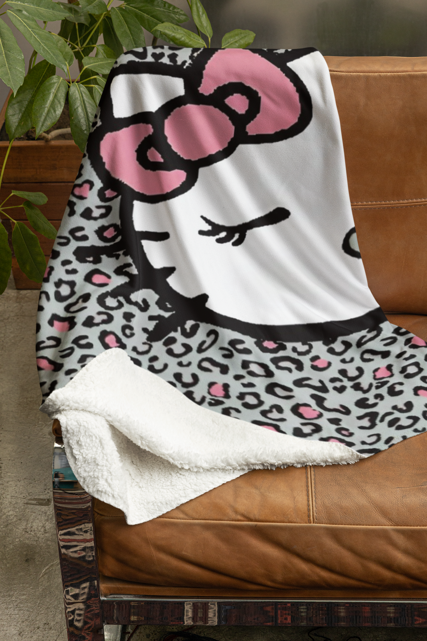 Kitty Full Size Blankets- Fleece Material- 59 x 78 Inches