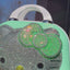 Hk Mint Green Bling Carry On Suitcase